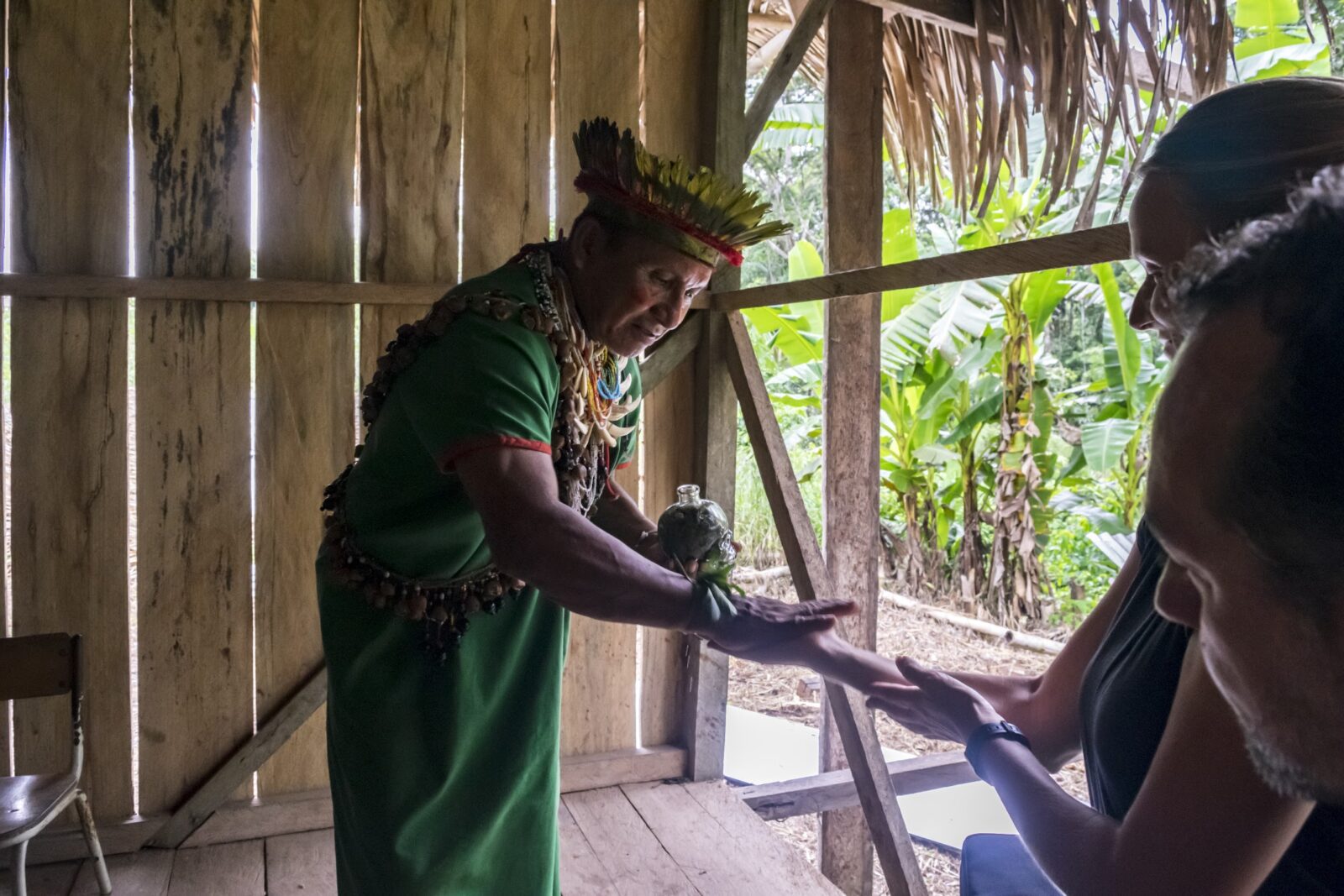 Shaman ceremony with the Siona community in Cuyabeno